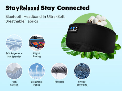 WAVO – Headband Bluetooth pentru Muzică